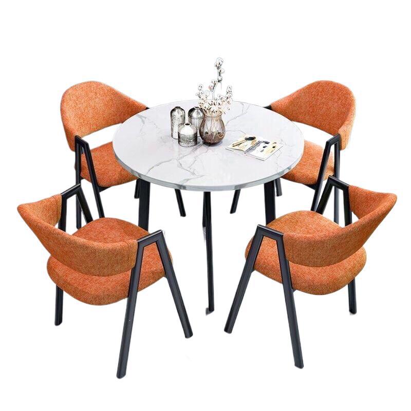 A brief discussion on table and chair combination coffee shop milk tea shop round table office casual small apartment dining table scandinavianfor home