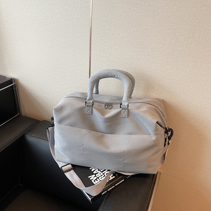 Cross-border foldable luggage bag travel bag dry and wet separation messenger bag simple wear-resistant waterproof short-distance travel bag women