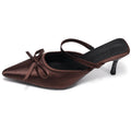 Pointed-toe stiletto slippers, women's outerwear slip-on mules, 2026 summer fashion european and american style high heels wholesale