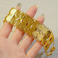 middle eastern luxury coin 3cm bracelet gold-plated copper jewelry accessories bridal wedding birthday gift