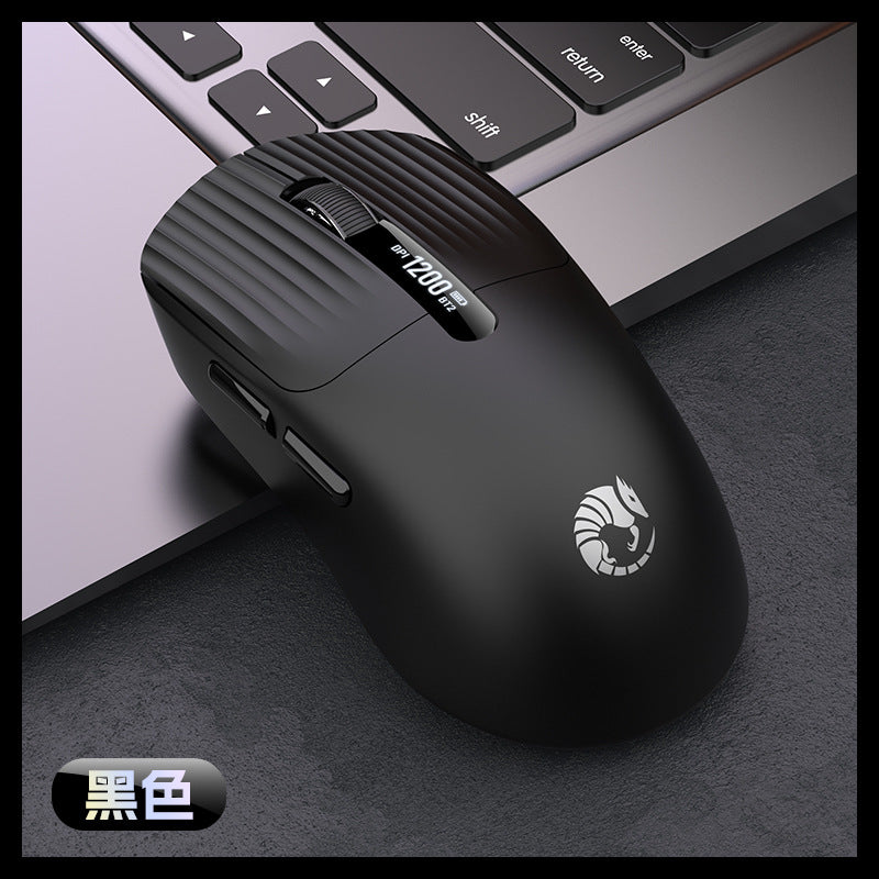 Leikui x8 wireless mouse - bluetooth dual-mode lightweight gaming mouse with rechargeable battery and 2.4g connectivity, featuring screen display