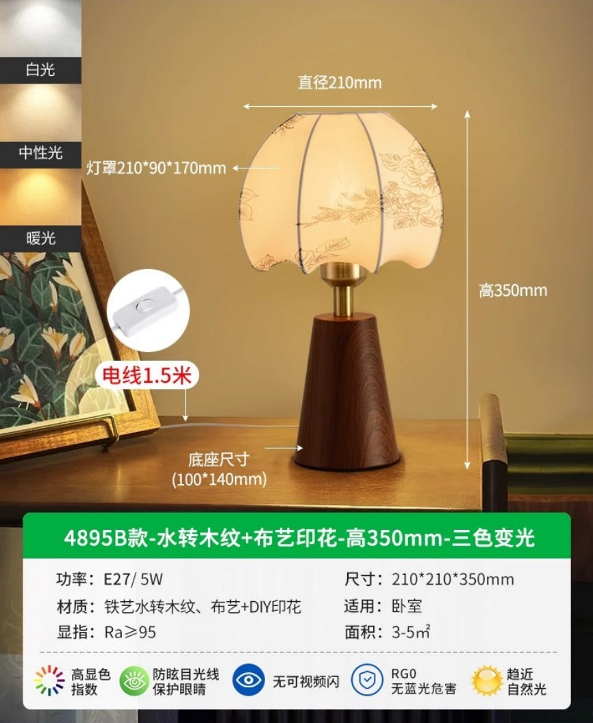 Table lamp 2025 new living room study decoration creative French retro atmosphere bedroom bedside night light 1