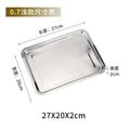 Thickened304 stainless steel square plate rectangular tray hotel restaurant dinner plate barbecue restaurant rice roll deep square plate