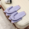 Bear foldable slippers couple travel convenient non-slip outdoor flip-flops beach shoes business trip flip-flops