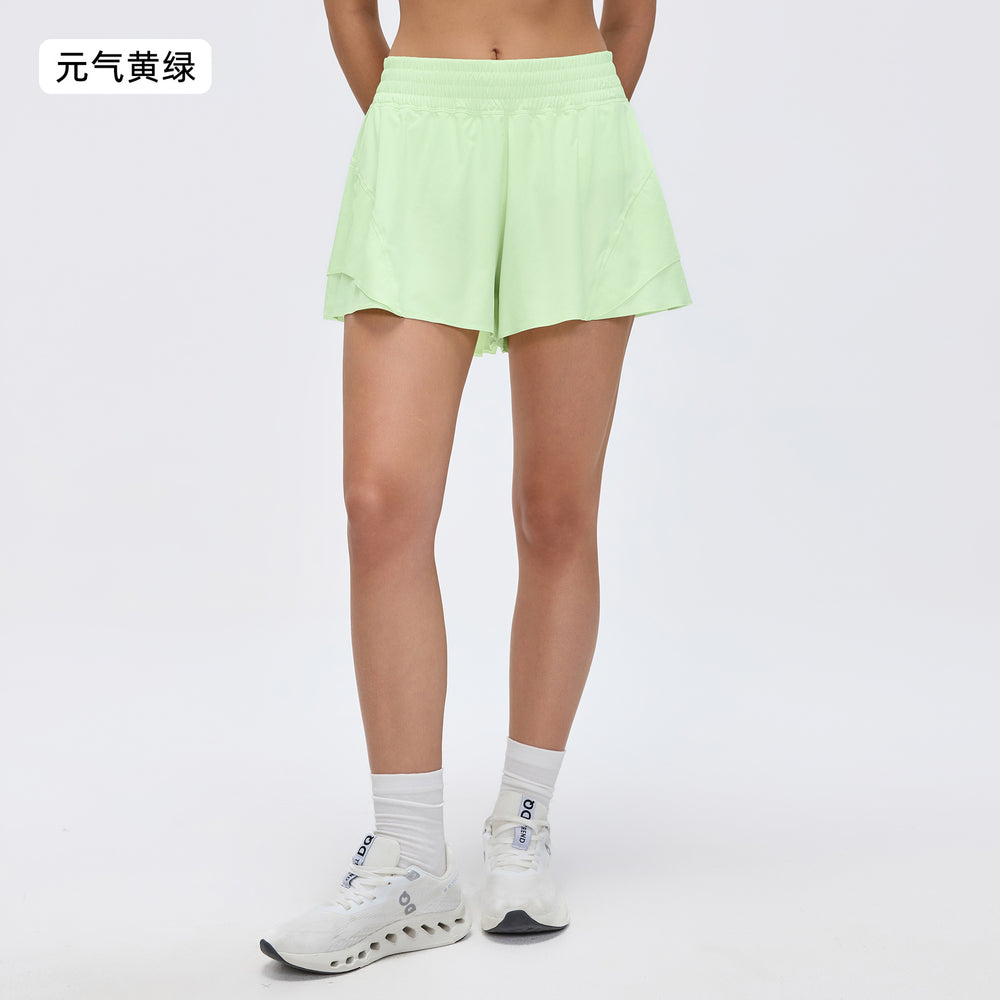 Summer quick-dry high-waisted workout shorts for women - lined, anti-exposure, lightweight, breathable yoga & fitness shorts d26011