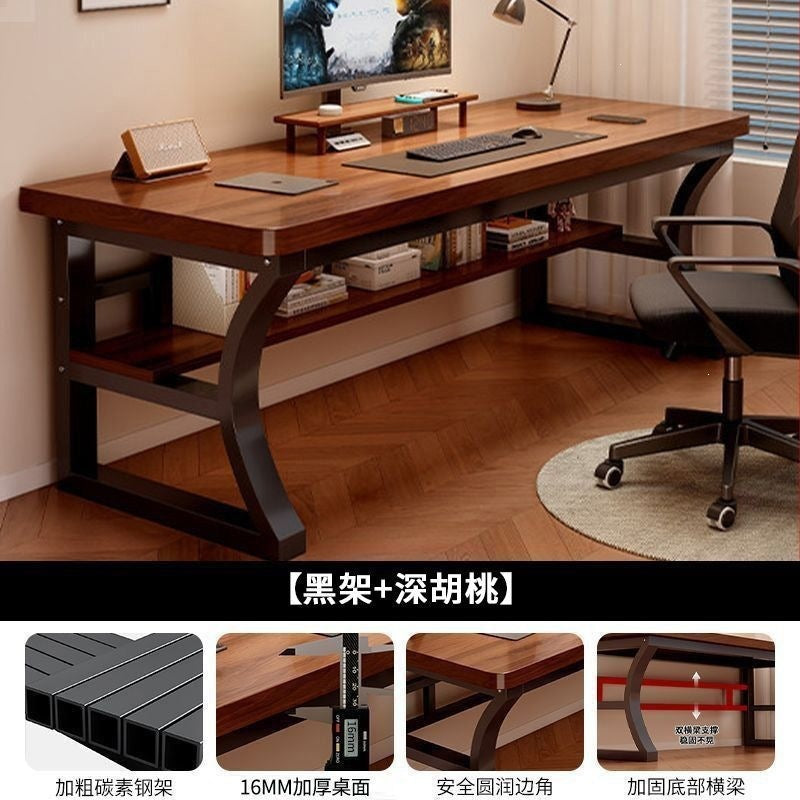 Computer desk desktop gaming table home with storage shelf office desk chair simple desk bedroom study writing desk