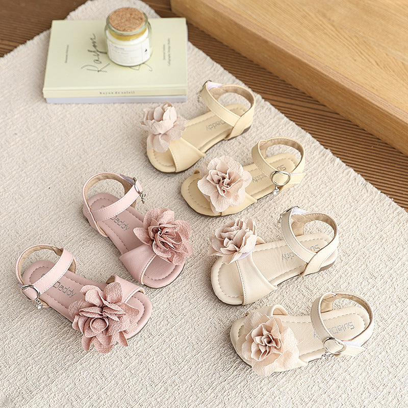 Vancahao sweet floral girls' sandals - new summer  collection: versatile fashion sandals with single buckle strap for girls