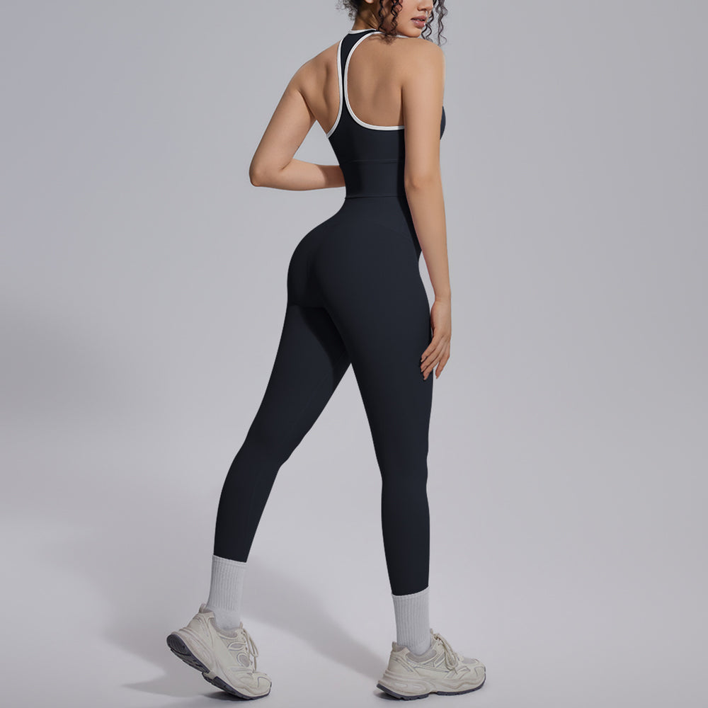 New arrival: solid color reversible jacquard compression yoga set - workout, running, and fitness two-piece outfit