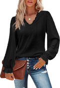 new women's fashion cross-border european and american v-neck t-shirt with cutout detail, casual ruched sleeve top blouse