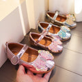 Girls'  spring new bowknot soft sole princess leather shoes for mid-to-large children - wholesale magic tape closure kids' shoes (direct from manufacturer)