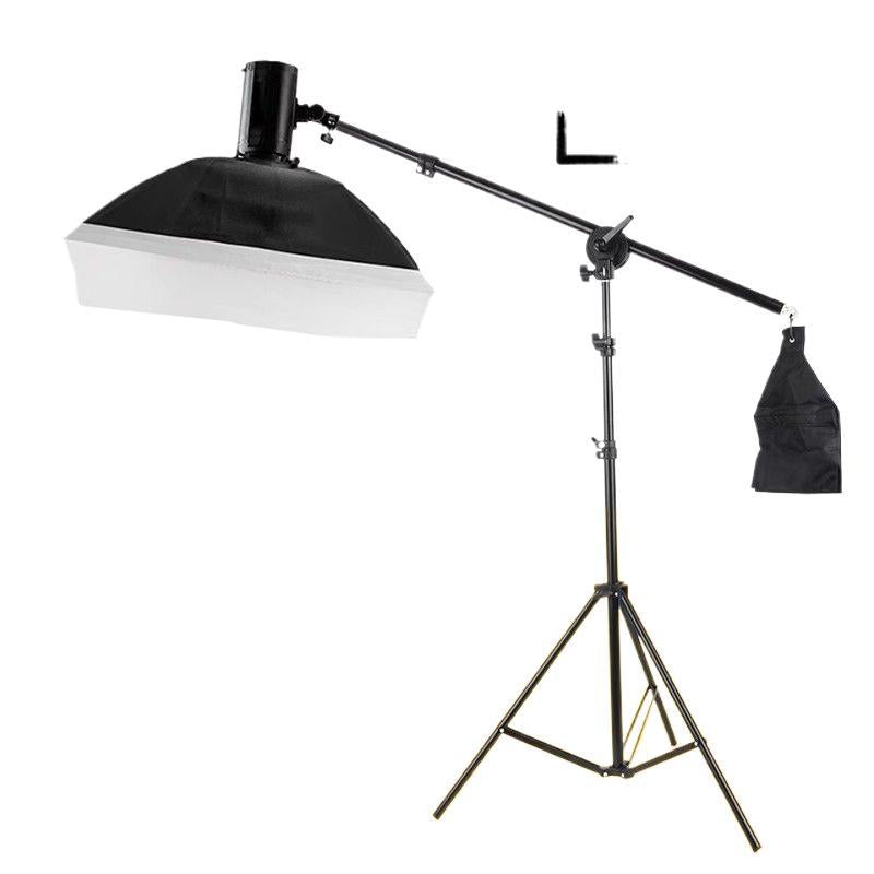 Live broadcast light fill light top light stand transverse arm photography light transverse bar universal wheel rocker arm 1/4 screw light stand transverse arm rod