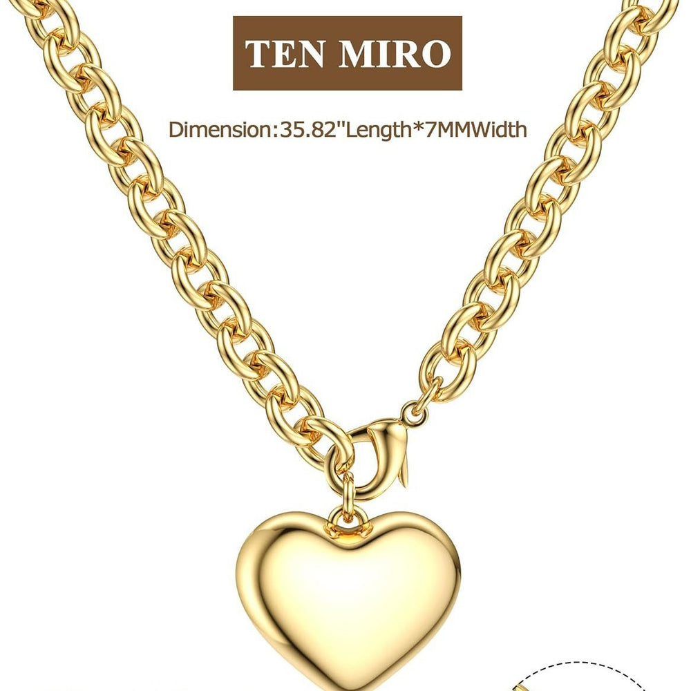 2025 european and american cross-border minimalist heart-shaped stainless steel necklace - stylish, elegant, commuter-friendly, niche women's choker