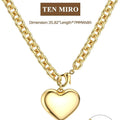 2025 european and american cross-border minimalist heart-shaped stainless steel necklace - stylish, elegant, commuter-friendly, niche women's choker