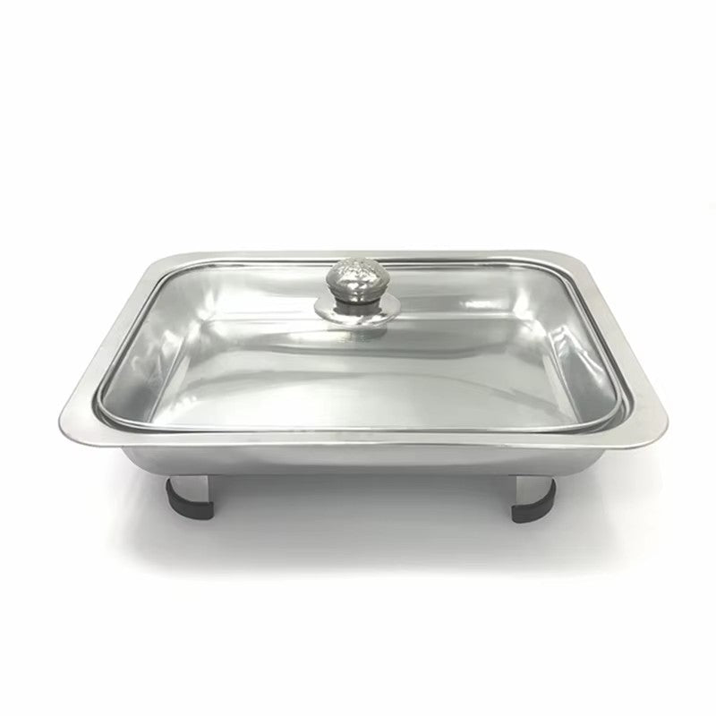 exclusive stainless steel square dining stove visual cover buffet stove detachable combination foot grilled fish alcohol stove
