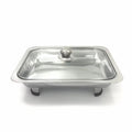 exclusive stainless steel square dining stove visual cover buffet stove detachable combination foot grilled fish alcohol stove