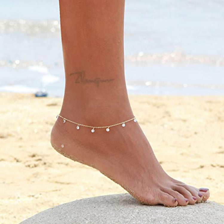 new arrival women's anklet fashionfashion diamond tassel chain anklet jewelry in stock wholesale