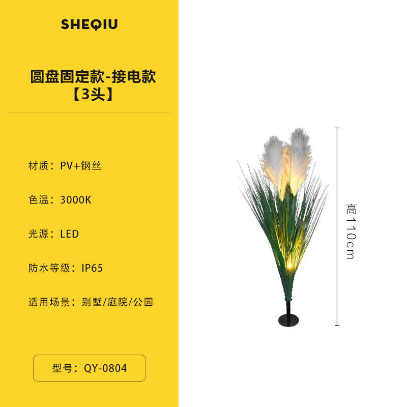 Outdoor solar reed lights - waterproof landscape decorative lighting for garden, lawn, and yard illumination projects