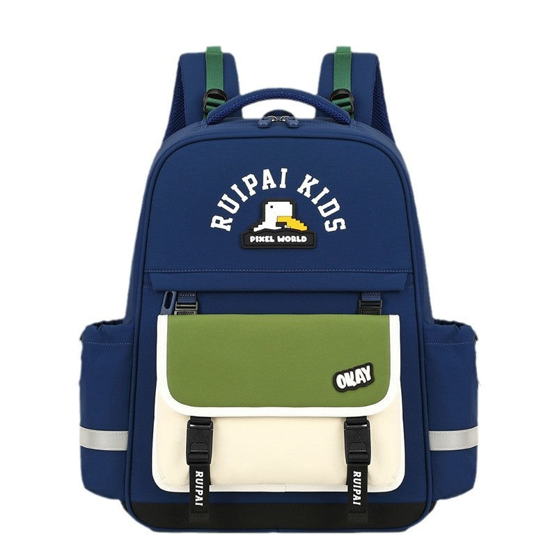 Rui brand spine protection schoolbag for primary school students in grades 3-6, elastic load reduction, children's large-capacity backpack manufacturer customization