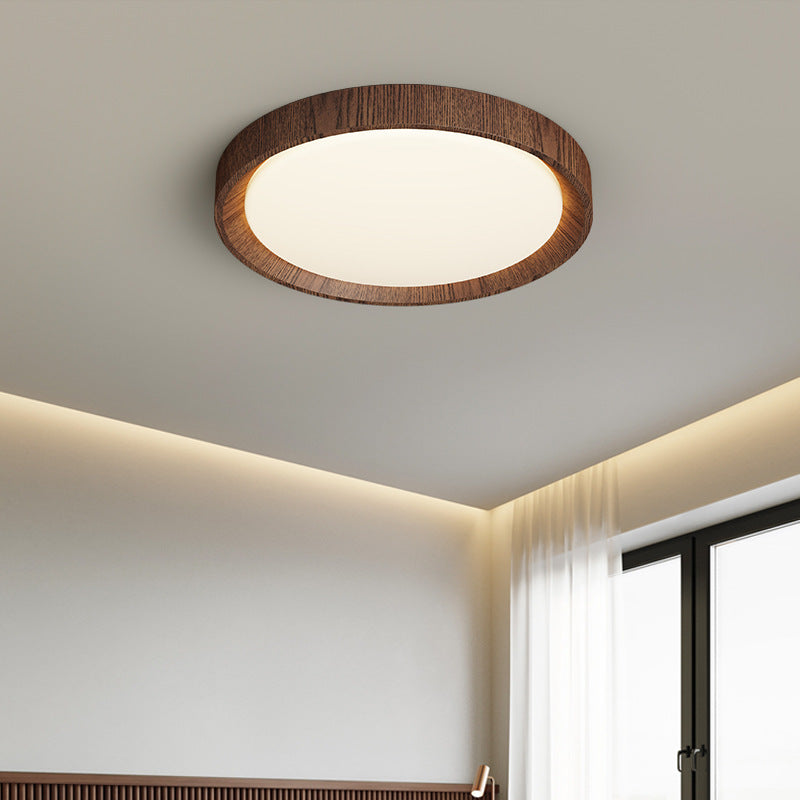 [Strict selection] Advanced sense wabi-sabi wind home eye protection full spectrum room light retro walnut pattern study lamp