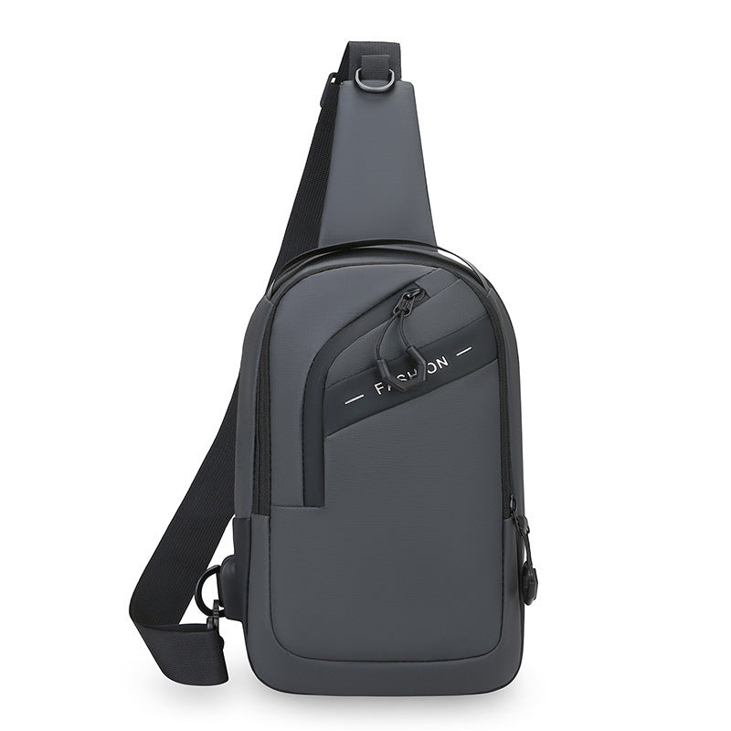 Cross-border new breast bag men's fashion casual business shoulder messenger bag youth large-capacity outdoor sports bag