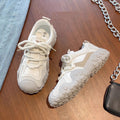 Women's sneakers: 2025 new spring/summer hot styles - chunky sole, versatile white sneakers, soft sole, lightweight running & casual shoes