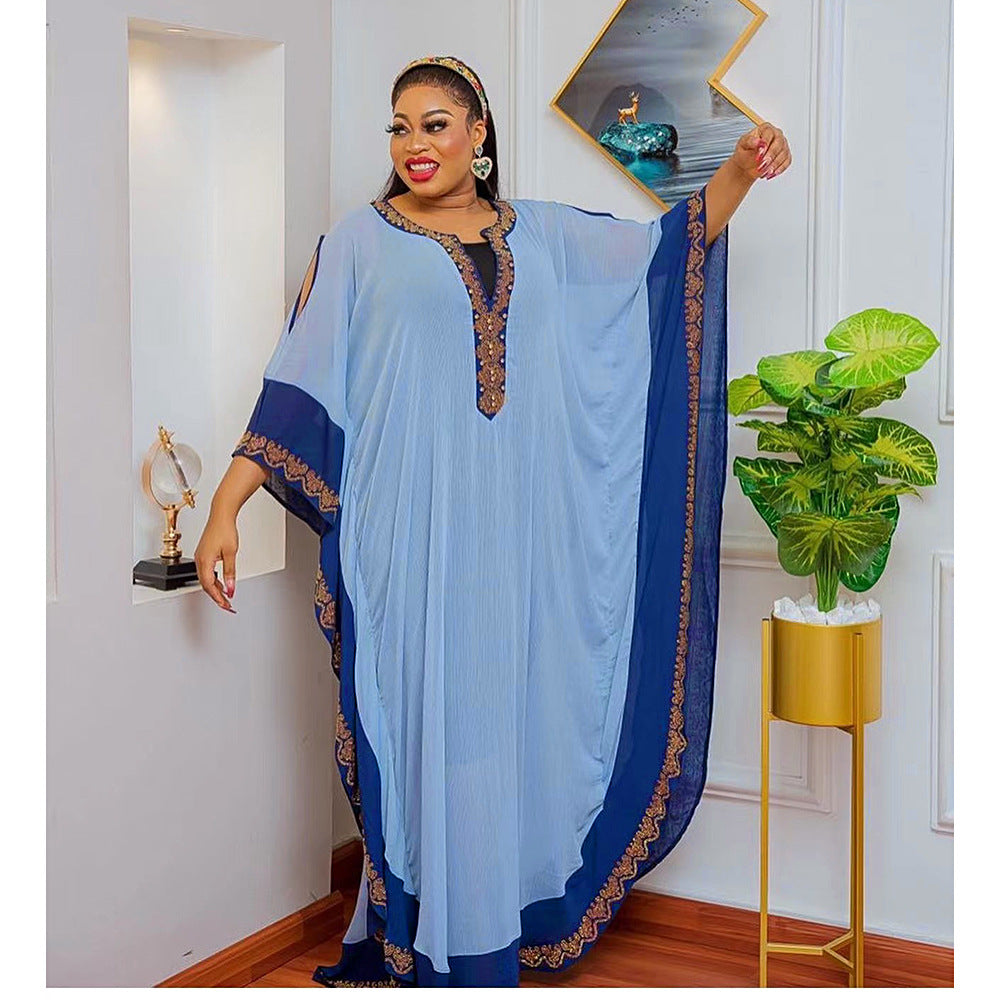 cross-border e-commerce: tiktok hot-selling plus-size women's dresses for europe, america, and africa -  trending long dresses with straps