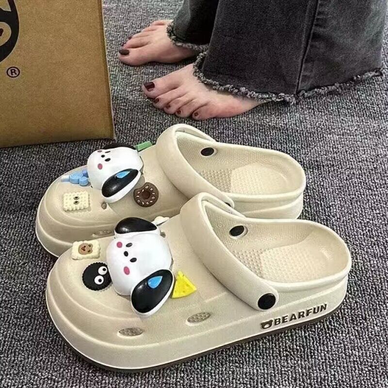 Crocs women's summer 2024 new arrival outwear beach seaside non-slip slippers nurse baotou step on shit sandals