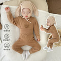Korean style ins baby separates set - pure cotton infant undershirt, autumn/winter warm high-waisted close-fitting underwear pajama set