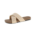 Giant gentle niche stylefrenchretro sandals and slippers for women sense of design roman sandals and slippers beach vacation soft bottom flip-flops