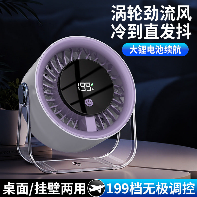 Desktop mini fan - portable, rechargeable, long battery life, office use, usb desktop fan (plug-in/rechargeable)