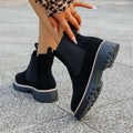 British style martin boots women's  new spring and autumn single boots chelsea slim boots winter casualthick sole short boots
