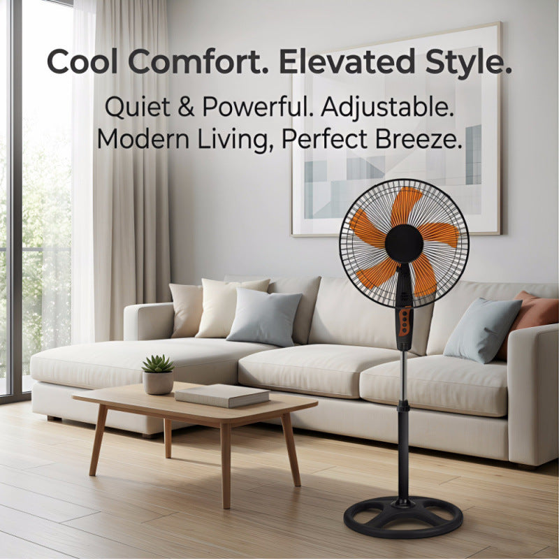 Source factory new arrival floor fan wholesale energy-saving fan household electric fan shaking head silent fan export order