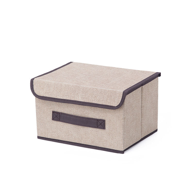 Fabric Flip Storage Box Student Dormitory Folding Clothes Toys Underwear Bras Socks Box Finishing Box
