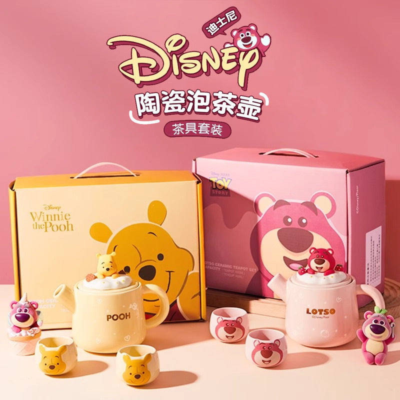 Winnie the pooh tea infuser set - ceramic tea set, cute tea set gift box, teapot and cup complete set