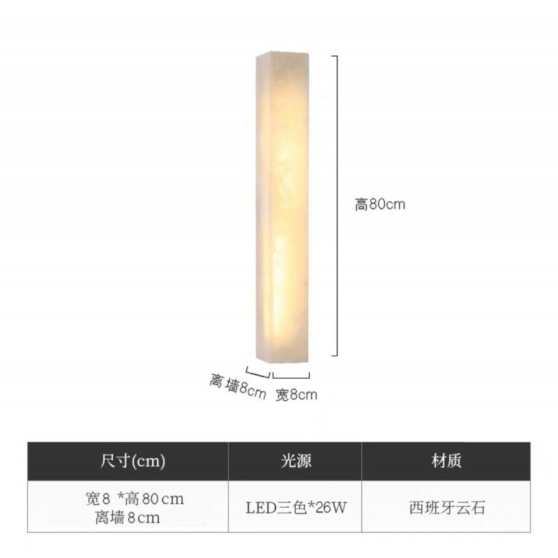 Spanish natural marble wall lamp - ideal for hotel, villa, background wall, entryway, stairwell, hallway, bedroom, and bedside decor