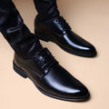 Spring men's easiest for match real soft leather trendy business casual leather shoes wedding shoes k-style pointed toe british tie back formal men's shoes