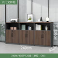 Office wooden filing cabinet - low profile, lockable, partitioned, document storage, open storage