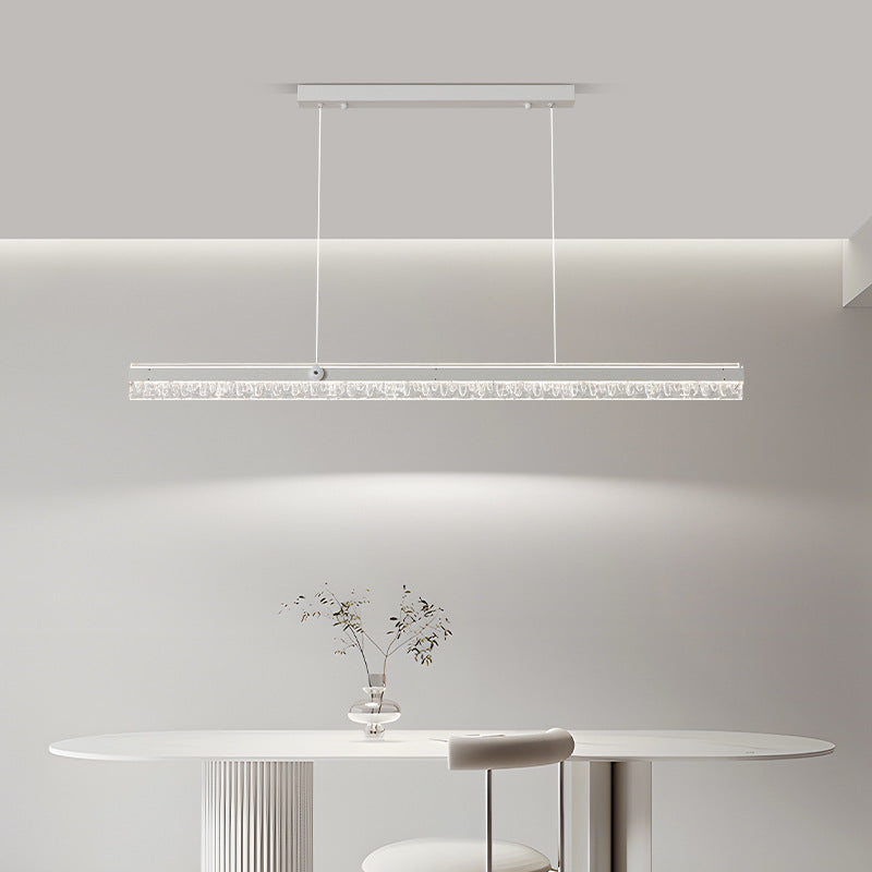 Italian minimalist meal chandelier 2025 new modern minimalist one-word bar counter Zhongshan home improvement lighting fixtures