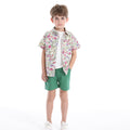 boyssuit summer short-sleeved summernew arrivalchildren's kids boys fashionable cool handsome trendy children's clothing