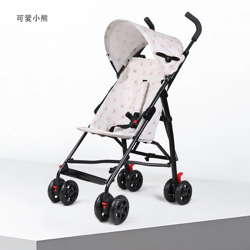 Foldable baby stroller - convertible seat, portable pram, umbrella stroller, one-click fold, travel-friendly