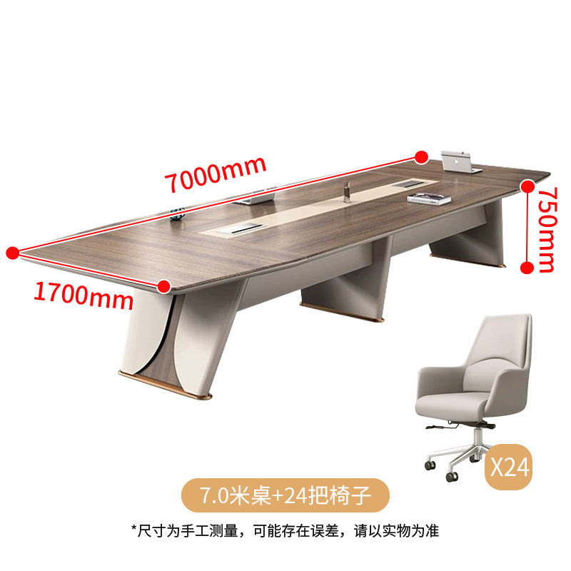 Saint-li conference table - long table, large negotiation table, light luxury training table, conference room oval meeting table