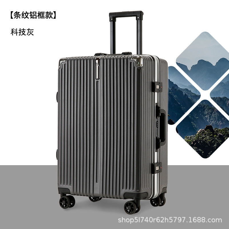 Manufacturer aluminum frame suitcase 24-inch password case 20-inch student fashion boarding case 26-inch universal wheel suitcase