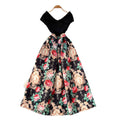 Korean style sleeveless printed work dress - women's summer high-waisted a-line maxi dress with a chic, flowy hem