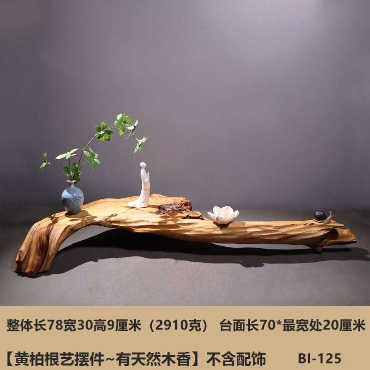 Weathered dead wood ornaments 2 thuja root carving bonsai bottom base tea ceremony tea room tea table dry tea table