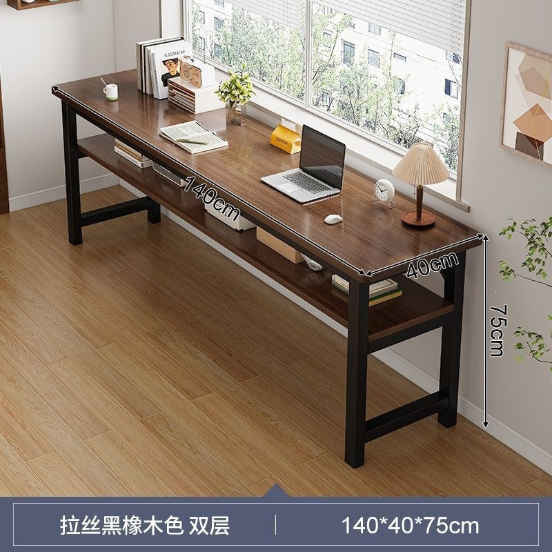 Computer desk single double layer office desk complete set rectangular training workbench for home living room desktop storage study table