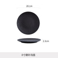 Nordic texture new hotel round plate retroclassy ceramic steak plate pasta plate for home vegetable plate