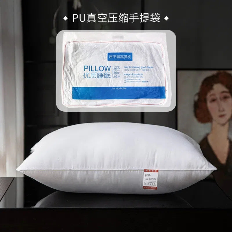 Student pillow core wholesale hotel pillow core pair of pillows household pillow core high resilience feather silk cotton pillow core factory