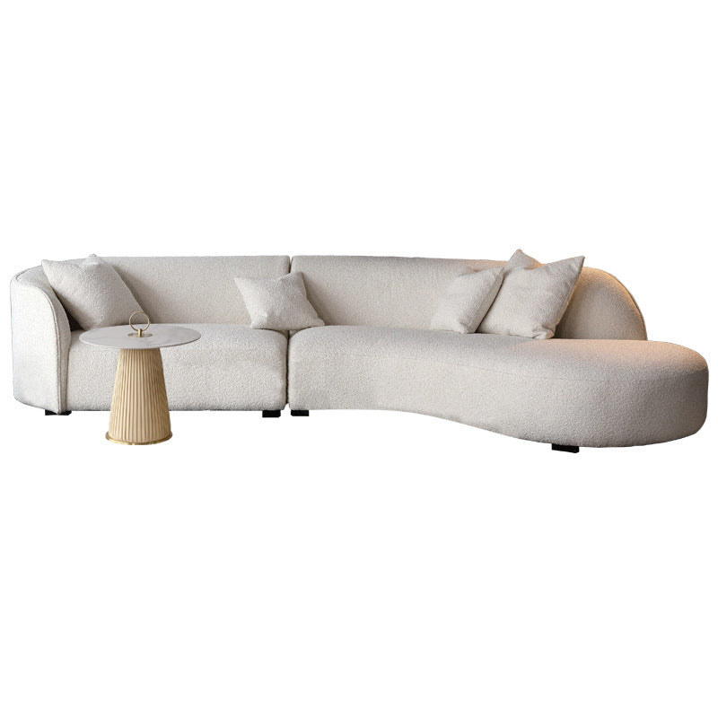 Italian scandinavian living room casualall-in-one japanese cashmere fabric curved special-shaped sofa foshan furniture wholesale