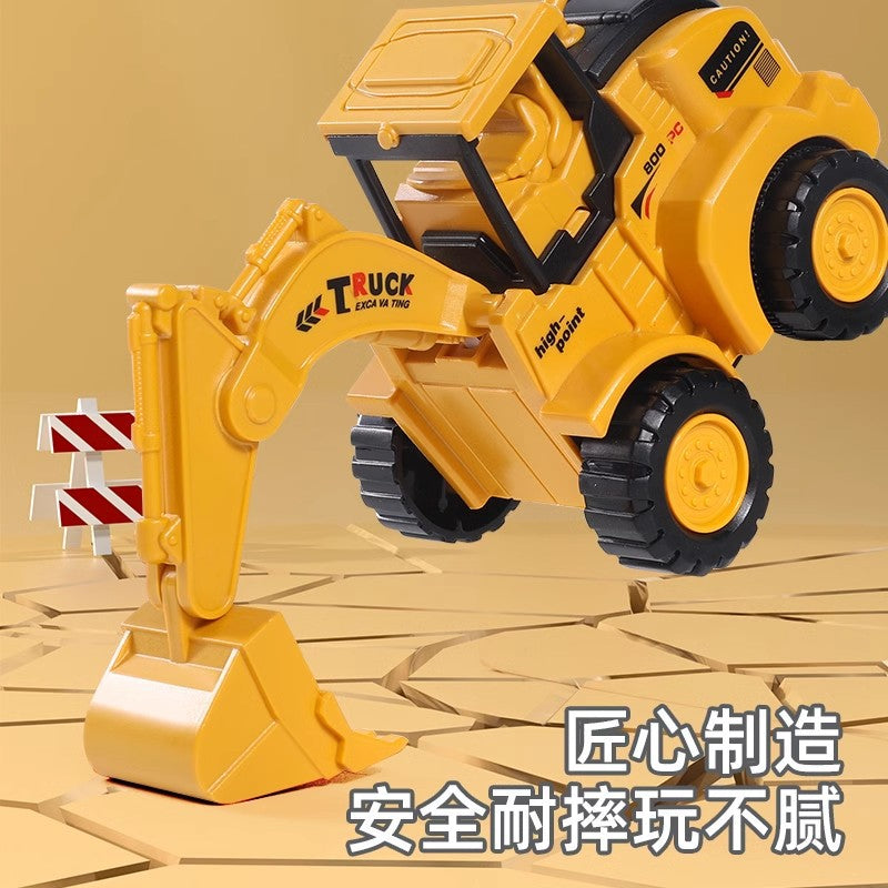 Toy car children's engineering vehicle press excavator inertia pull back car puzzle bulldozer press suit 1-6 years old