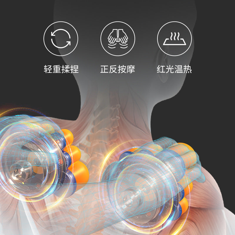 Cervical spine massager neck massage pillow hot compress lumbar lumbar whole body multifunctional car seat for home